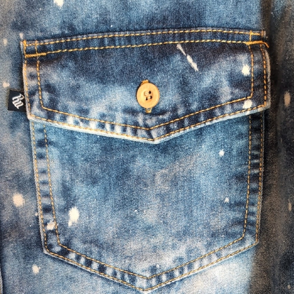 Rocawear Western Denim Button Down Shirt Y2K - Picture 4 of 9